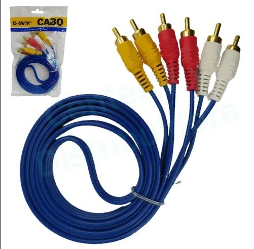CABO RCA ÁUDIO E VIDEO 3RCA X 3RCA