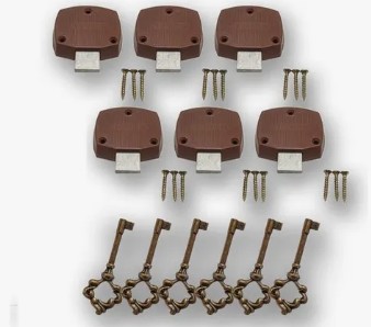 FECHADURA DE GUARDA ROUPA ALUTEC MARROM