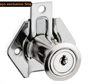 FECHADURA PARA MÓVEIS E ARMÁRIO DE AÇO COM LINGUETA CILINDRO LONGO STAM