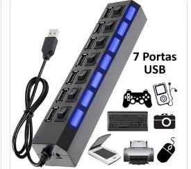 HUB USB 2.0 7 PORTAS HI-SPEED SHINKA 